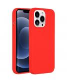 Accezz Liquid Silicone Backcover voor de iPhone 13 Pro - Rood