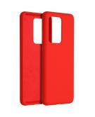 Accezz Liquid Silicone Backcover voor de Samsung Galaxy S20 Ultra - Rood