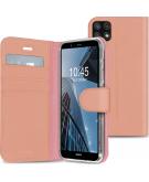 Accezz Wallet Softcase Booktype voor de Samsung Galaxy A22 (5G) - Rosé Goud