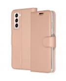 Accezz Wallet Softcase Booktype voor de Samsung Galaxy S21 Plus - Rosé Goud