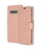 Accezz Wallet Softcase Booktype voor Samsung Galaxy S10 - Rosé Goud