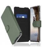 Accezz Xtreme Wallet Booktype voor de Samsung Galaxy S21 Ultra - Lichtgroen