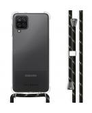 Backcover met koord voor de Samsung Galaxy A12 - Zwart Goud