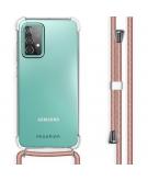 Backcover met koord voor de Samsung Galaxy A52 (5G) / A52 (4G) - Rosé Goud