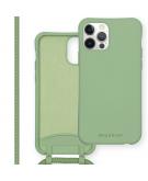 Color Backcover met afneembaar koord voor de iPhone 12 (Pro) - Groen