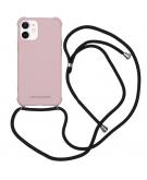 Color Backcover met koord voor de iPhone 12 Mini - Roze