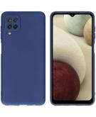 Color Backcover voor de Samsung Galaxy A12 - Donkerblauw