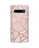Design Backcover voor Samsung Galaxy S10 Plus - Grafisch Roze / Koper
