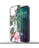 Design voor de iPhone 12 Mini hoesje - Jungle - Groen / Roze