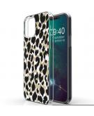 Design voor de iPhone 12 Mini hoesje - Luipaard - Goud / Zwart