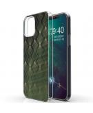 Design voor de iPhone 12 Mini hoesje - Patroon - Groen / Goud