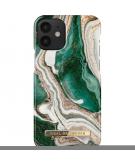 Fashion Backcover voor iPhone 12 Mini - Golden Jade Marble