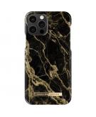Fashion Backcover voor iPhone 12 (Pro) - Golden Smoke Marble