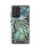 Fashion Extra Beschermende Backcover Galaxy A52 (5G) / A52 (4G) - Green Jungle Leaves