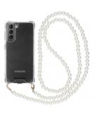 iMoshion Backcover met koord - Parels voor de Samsung Galaxy S21 Plus - Transparant