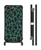 iMoshion Design hoesje met koord voor de iPhone 8 Plus / 7 Plus - Luipaard - Groen / Zwart