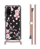 iMoshion Design hoesje met koord voor de Samsung Galaxy S20 - Bloem - Roze
