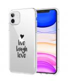 iMoshion Design hoesje voor de iPhone 11 - Live Laugh Love - Zwart