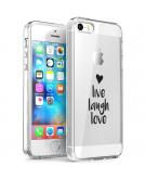 iMoshion Design hoesje voor de iPhone 5 / 5s / SE - Live Laugh Love - Zwart