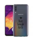 iMoshion Design hoesje voor de Samsung Galaxy A50 / A30s - Live Laugh Love - Zwart