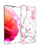 iMoshion Design hoesje voor de Samsung Galaxy S21 FE - Bloem - Roze