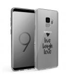 iMoshion Design hoesje voor de Samsung Galaxy S9 - Live Laugh Love - Zwart