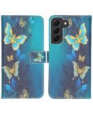 iMoshion Design Softcase Book Case voor de Samsung Galaxy S22 Plus - Blue Butterfly