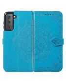 iMoshion Mandala Booktype voor de Samsung Galaxy S22 - Turquoise