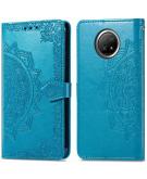 iMoshion Mandala Booktype voor de Xiaomi Redmi Note 9T (5G) - Turquoise