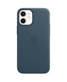 Leather Backcover MagSafe voor de iPhone 12 Mini - Baltic Blue