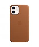 Leather Backcover MagSafe voor de iPhone 12 Mini - Saddle Brown