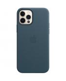 Leather Backcover MagSafe voor de iPhone 12 (Pro) - Baltic Blue