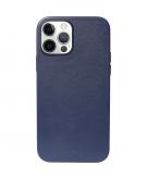 Leather Backcover MagSafe voor de iPhone 12 (Pro) - Blauw