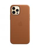 Leather Backcover MagSafe voor de iPhone 12 (Pro) - Saddle Brown