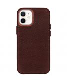 Leather Backcover voor de iPhone 12 Mini - Chocolate Brown