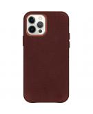 Leather Backcover voor de iPhone 12 (Pro) - Chocolate Brown