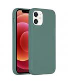 Liquid Silicone Backcover met MagSafe voor de iPhone 12 Mini - Groen