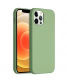Liquid Silicone Backcover voor de iPhone 12 (Pro) - Groen