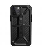 Monarch Backcover voor de iPhone 12 (Pro) - Carbon Fiber Black