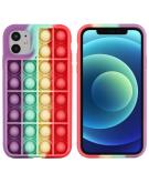 Pop It Fidget Toy - Pop It hoesje voor de iPhone 12 (Pro) - Rainbow