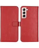 Selencia Echt Lederen Booktype voor de Samsung Galaxy S22 Plus - Rood