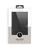 Selencia Echt Lederen Booktype voor Samsung Galaxy S10 - Zwart