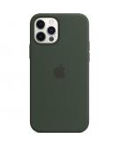 Silicone Backcover MagSafe voor de iPhone 12 (Pro) - Cypress Green