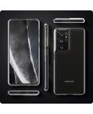 Spigen Ultra Hybrid Backcover voor de Samsung Galaxy S21 Ultra - Transparant